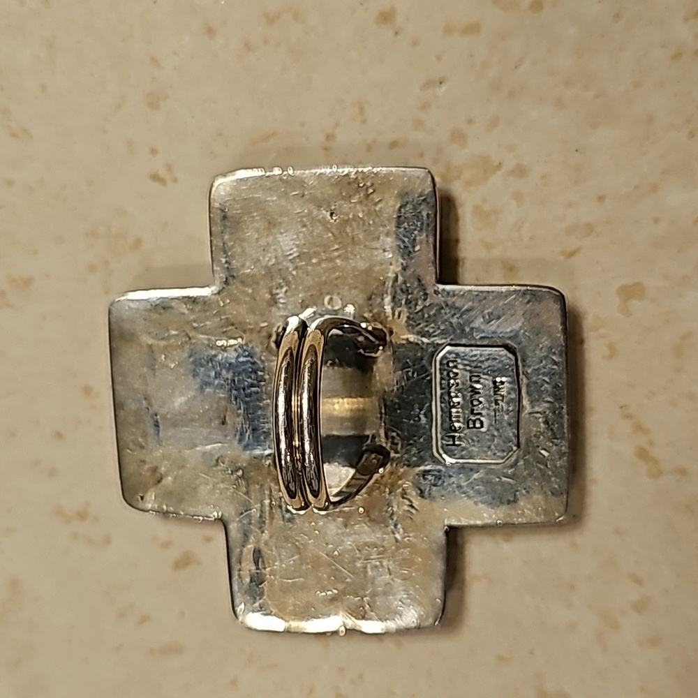 Kingman Cross Ring Size 9 Sterling Silver - Picture 2 of 5